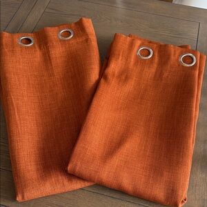 Bed Bath & Beyond Vibrant Orange Curtains